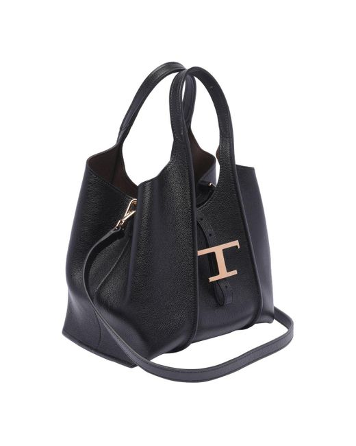 Tod's Black Shopping Bag T Timeless Mini