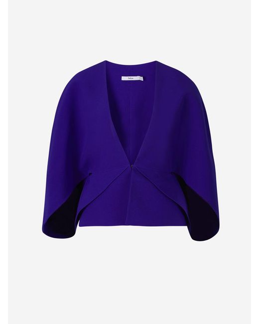 Safiyaa Blue Tucker Cape