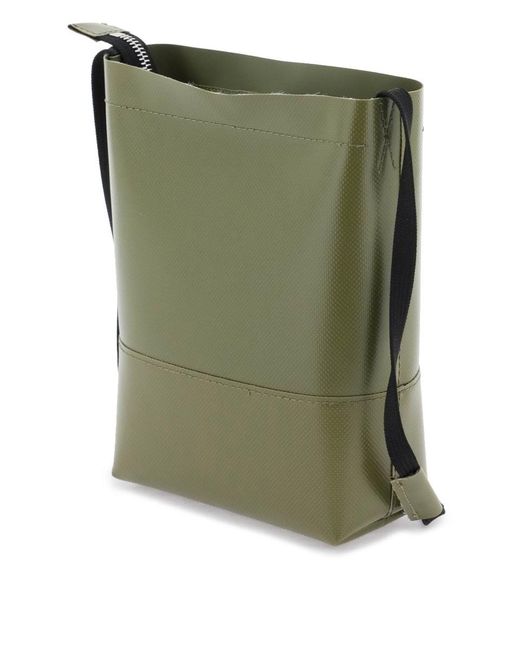 Marni Green Coated Canvas Crossbody Bag for men