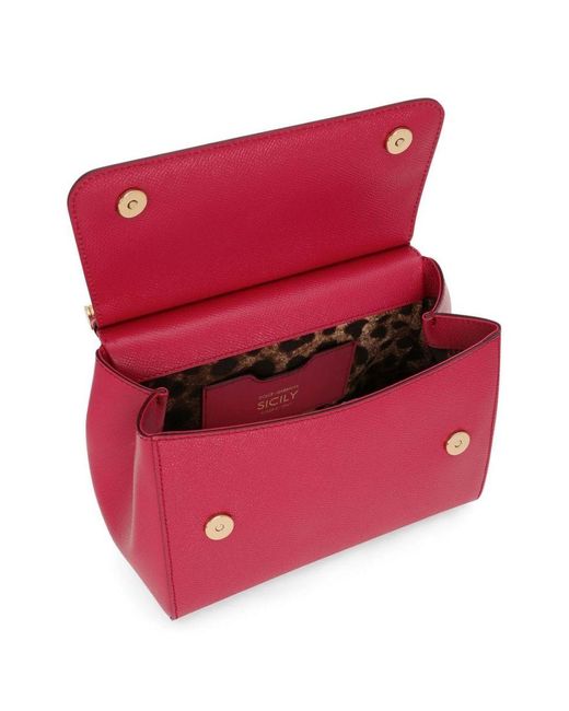 Dolce & Gabbana Pink Sicily Leather Handbag