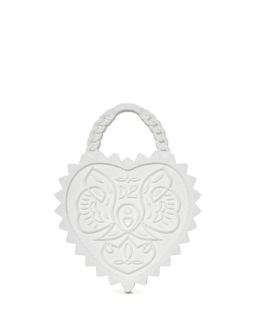 DSquared² White Heart Handbag