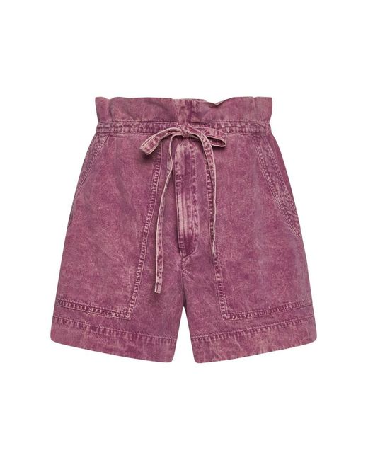 Isabel Marant Purple Ipolyte Denim Shorts
