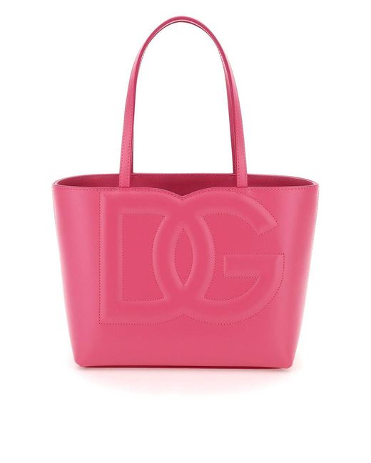 Dolce & Gabbana Pink Leather Tote Bag