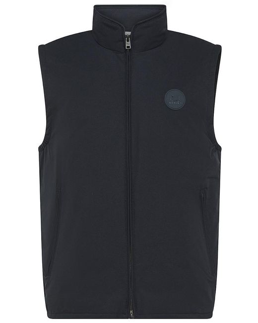 Woolrich Black Pacific Padded Double-Layer Vest With Logo for men