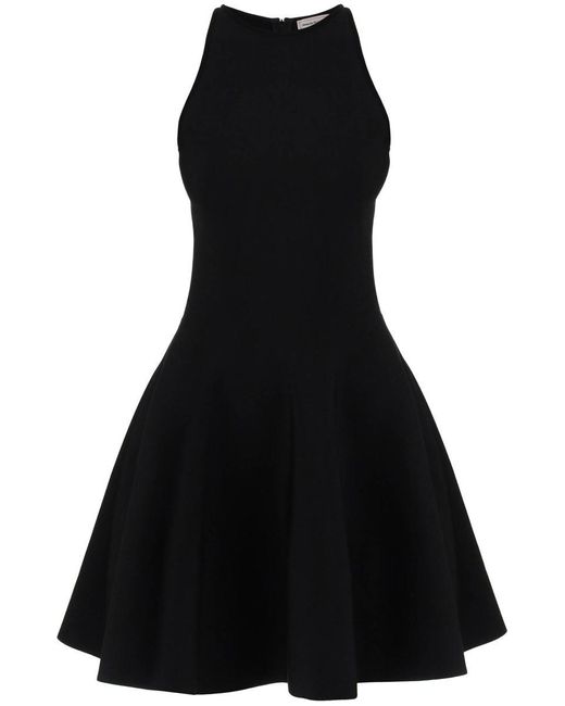 Alexander McQueen Black "Mini Knitted Skater Dress
