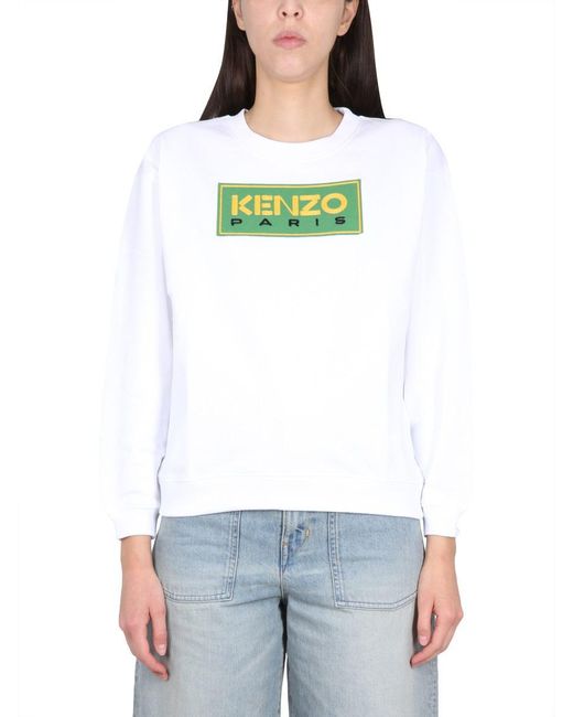 KENZO White Sweatshirt With Logo Print