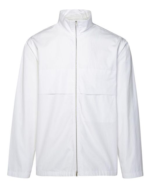 Jil Sander White Cotton Jacket for men