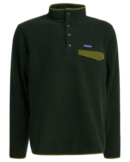 Patagonia Green "Lightweight Synchilla Snap-T Fleece" Jacket for men