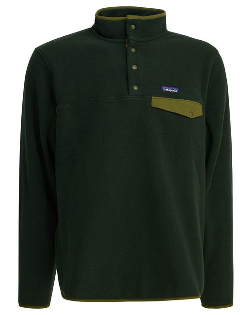 Patagonia Green "Lightweight Synchilla Snap-T Fleece" Jacket for men