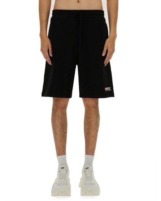 DIESEL Black Short "P-Crown-Div" for men
