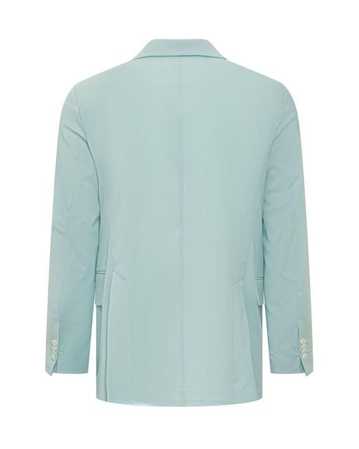Costumein Blue Single-Breasted Jacket for men