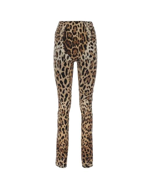 Dolce & Gabbana Natural Printed Marquisette Pant