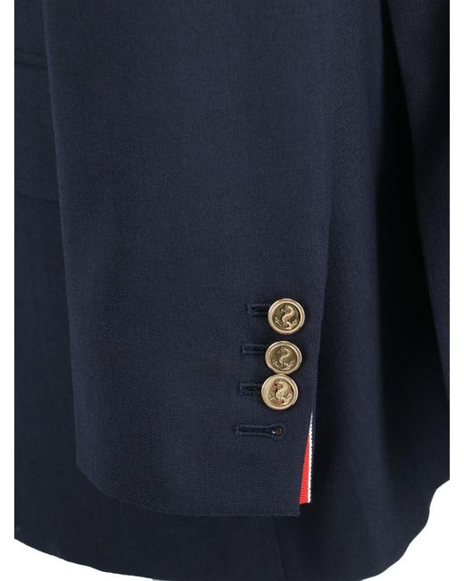 Thom Browne Blue Wool Jacket