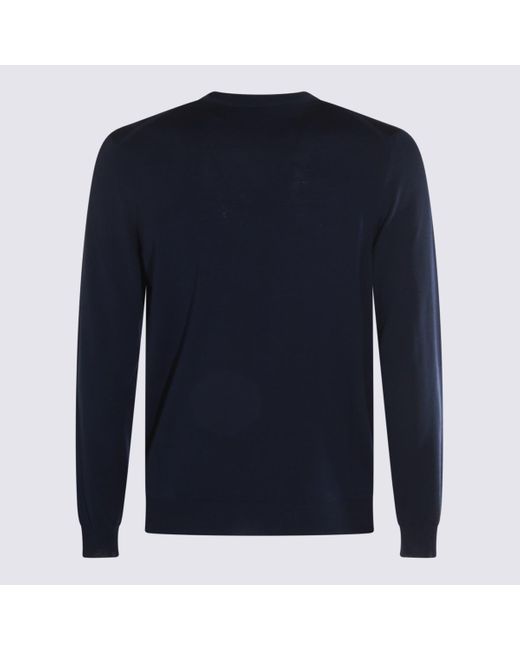 Zanone Dark Blue Wool Knitwear for men