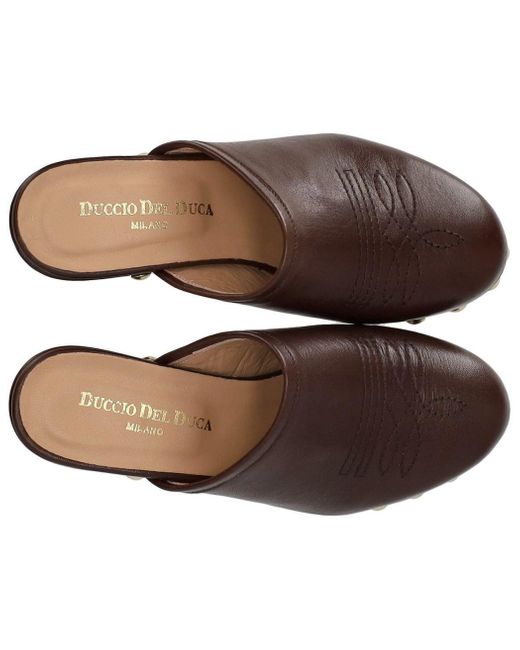 Duccio Del Duca Brown Heeled Clog