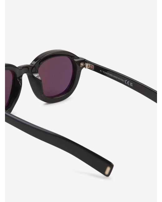 Tom Ford Black Raffa Oval Sunglasses for men