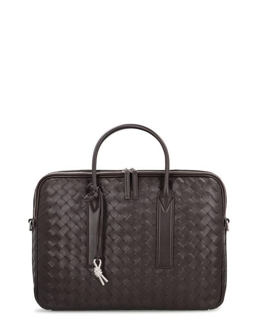 Bottega Veneta Brown Getaway Large Briefcase for men