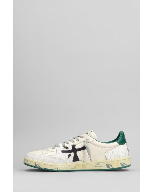 Premiata Metallic Bskt Clay Sneakers for men