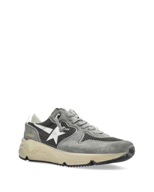 Golden Goose Deluxe Brand Gray Running Net Upper Suede Toe And Spur Leather Star And Heel for men