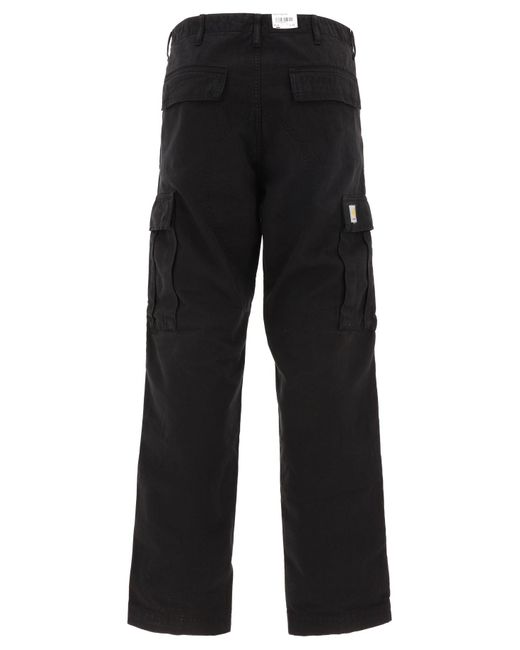 Carhartt WIP Cotton Cargo Pants in Black Slacks and Chinos Cargo trousers Womens Clothing Trousers 