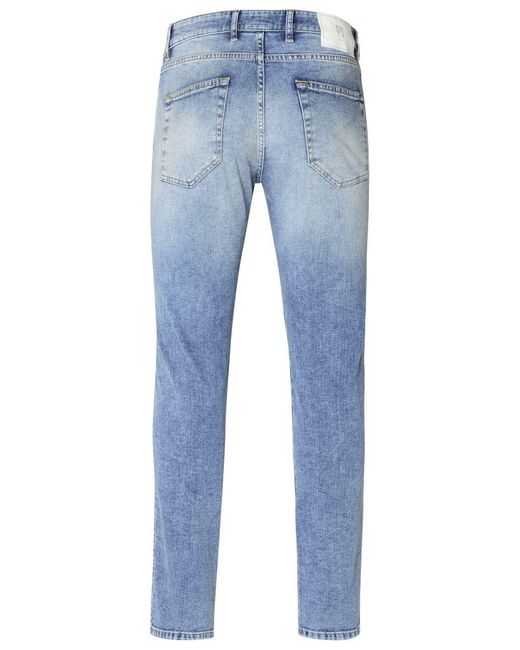 Pt05 'rock' Blue Cotton Blend Jeans for men