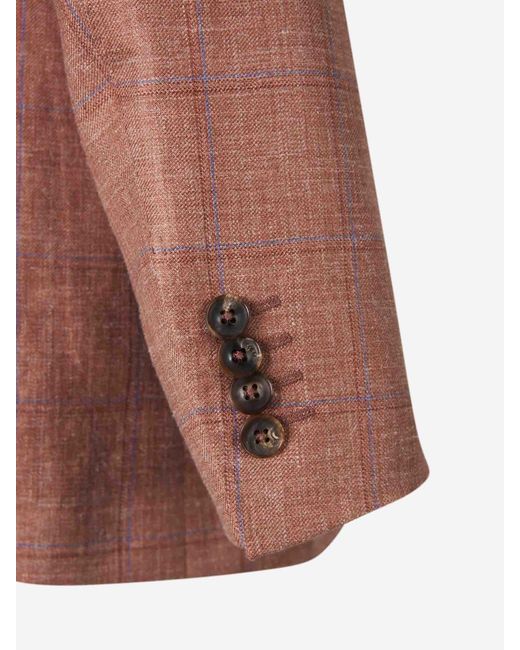 Canali Pink American Cashmere Linen Silk for men