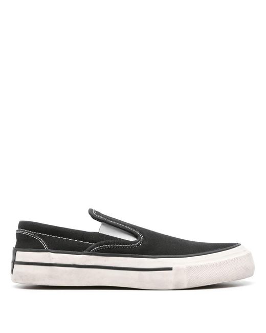 Rhude White Washed Canvas Slip On Sneaker Shoes for men
