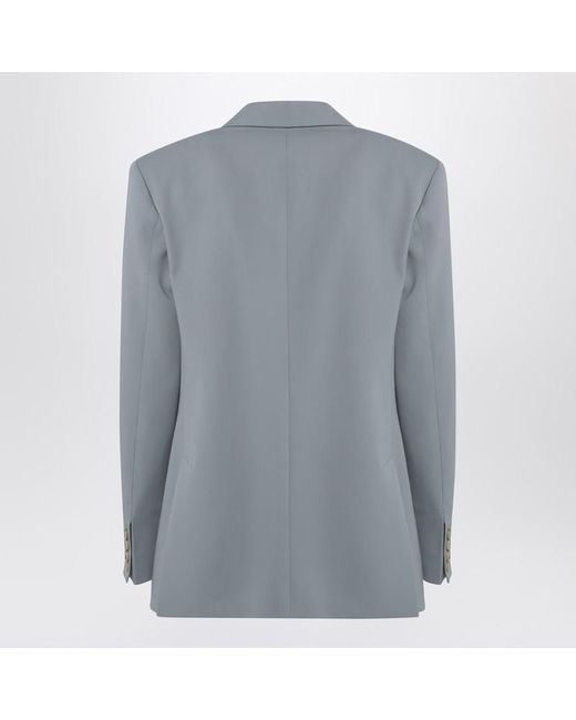 Stella McCartney Light Wool Double-Breasted Jacket in Grey