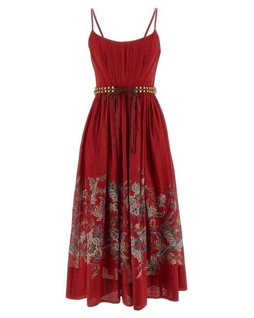 Zimmermann Red 'rhiannon' Dress