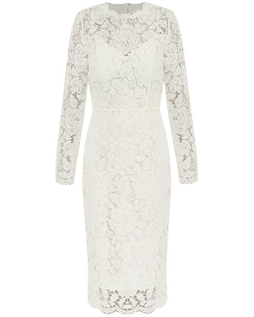 Dolce & Gabbana White Midi Dresses