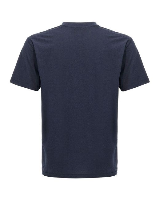 Tom Ford Blue Cotton Lyocell T-shirt for men