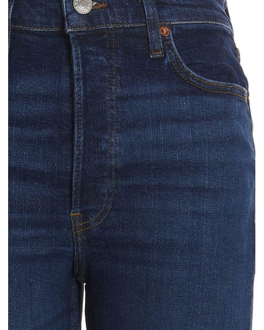 Re/done Blue '70's Stove Pipe' Jeans