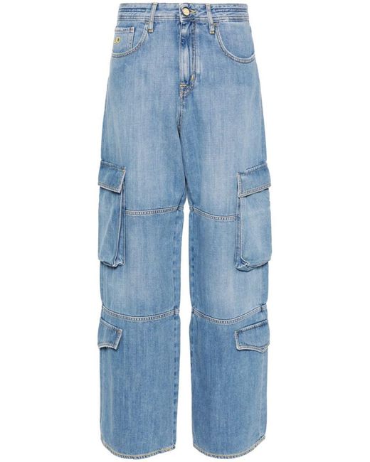 Jacob Cohen Blue Riri Relaxed Fit Cargo Jeans