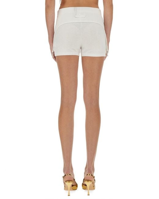Jean Paul Gaultier White Mini Shorts "The Garter"