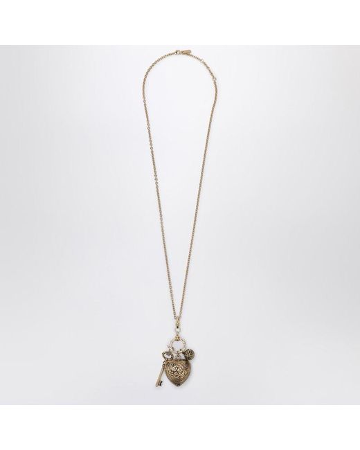 Chloé White Ch"teau Treasures Pendant Necklace