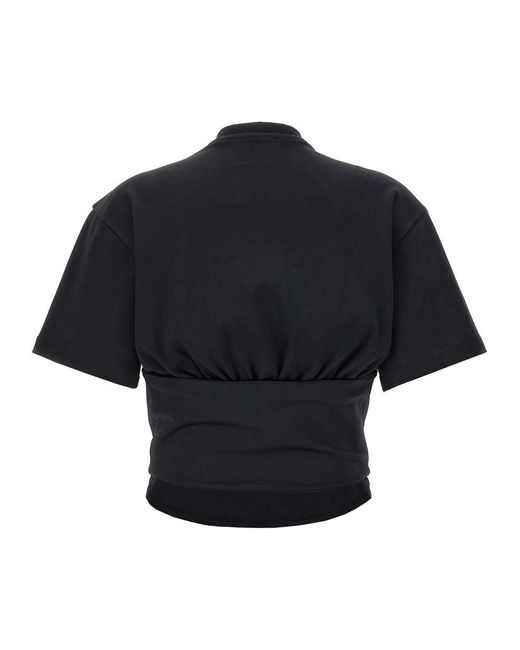 Mugler Black Corset T-Shirt