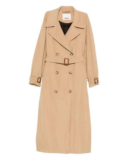 Isabel Marant Natural Elea Nylon Trench Coat
