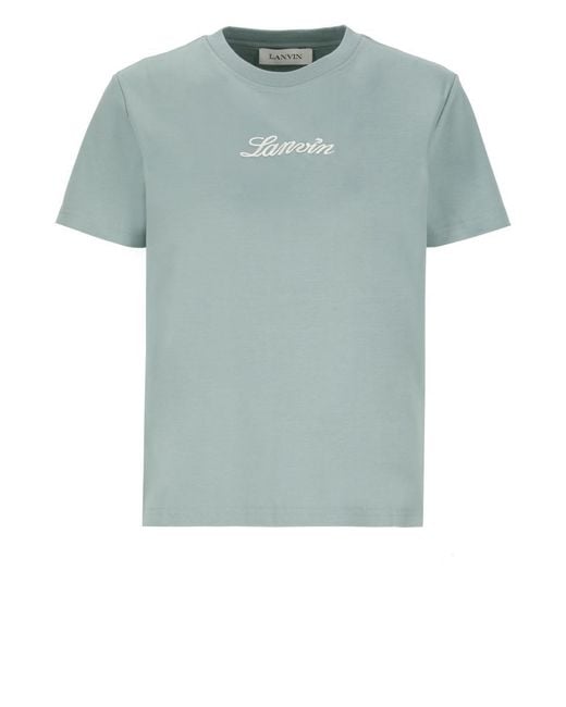 Lanvin Blue Cotton T-Shirts