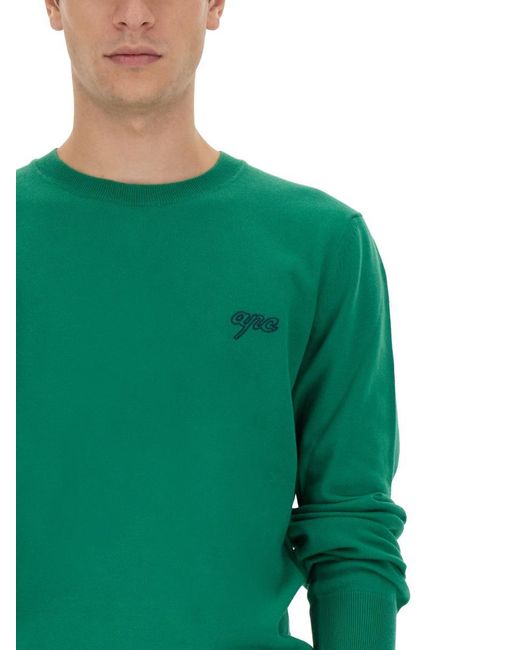 A.P.C. Green Shirt "Otis" for men