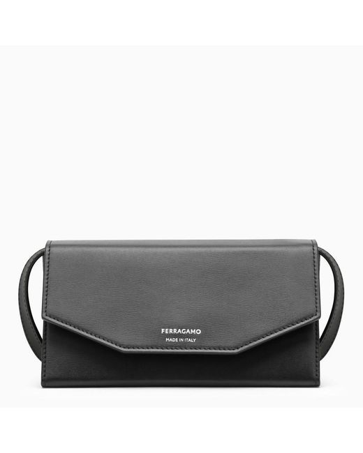 Ferragamo Black Leather Shoulder Bag for men