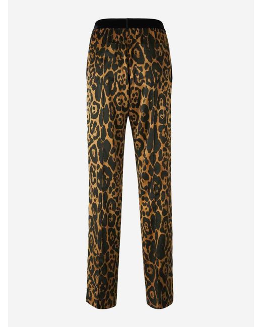 Tom Ford Multicolor Silk Leopard Pants