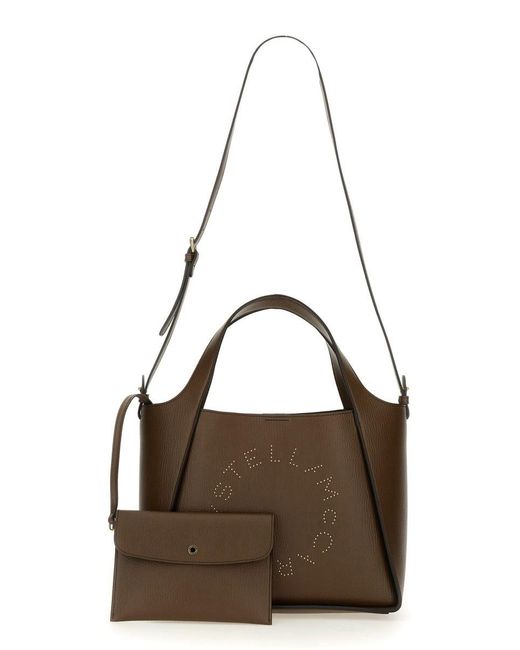 Stella McCartney Brown Shoulder Bag With Logo