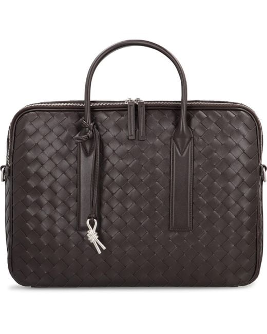 Bottega Veneta Brown Getaway Large Briefcase for men