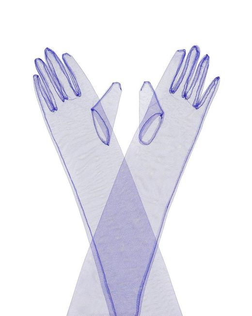 19:13 Dresscode Blue 1913 Dresscode Long Sheer Tulle Gloves
