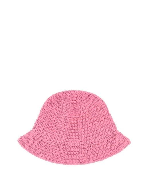 Burberry Pink Crochet Bucket Hat for men