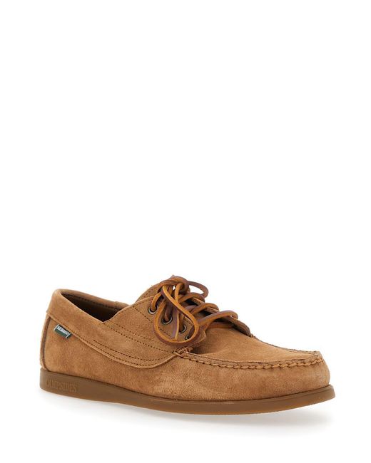Sebago Brown Askook Suede Fondo Gomma for men