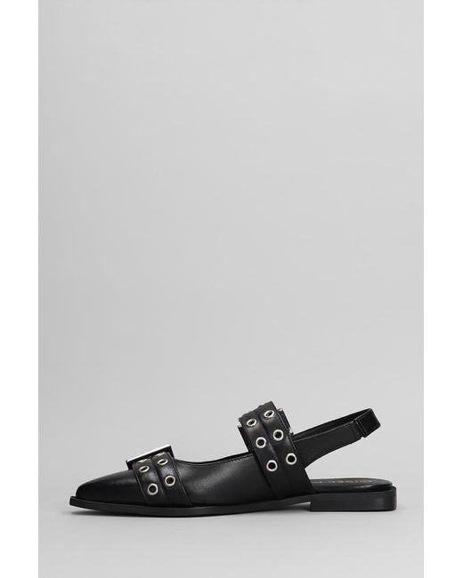 GISÉL MOIRÉ Gray Saturno Ballet Flats