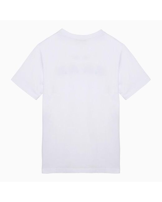 Marni White T-Shirt With Logo for men