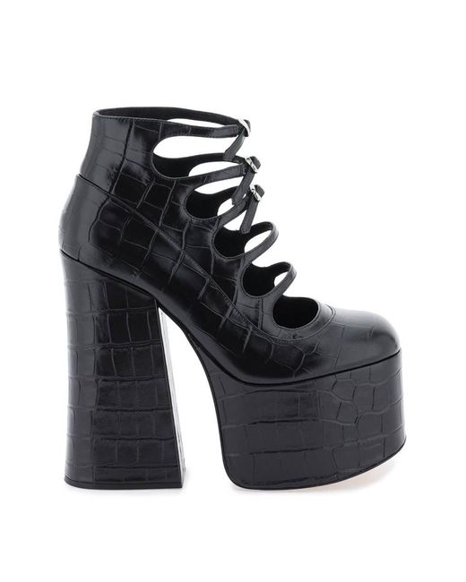 Marc Jacobs Black The Croc Embossed Kiki Ankle Boots