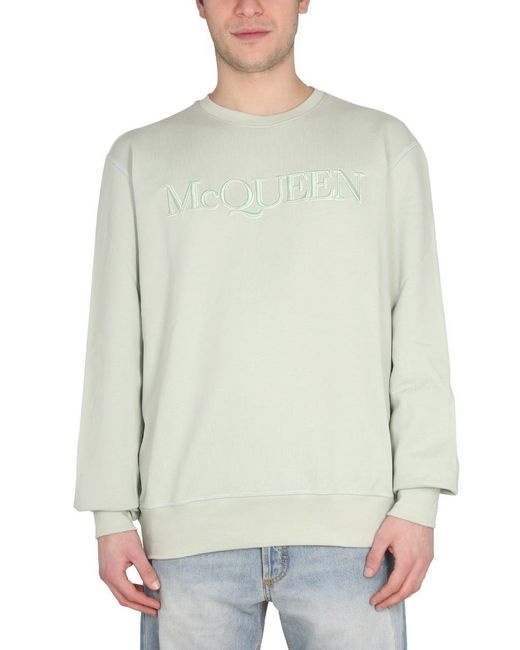 Alexander McQueen Green Alexander Mc Queen Opal Cotton Crewneck Sweatshirt for men